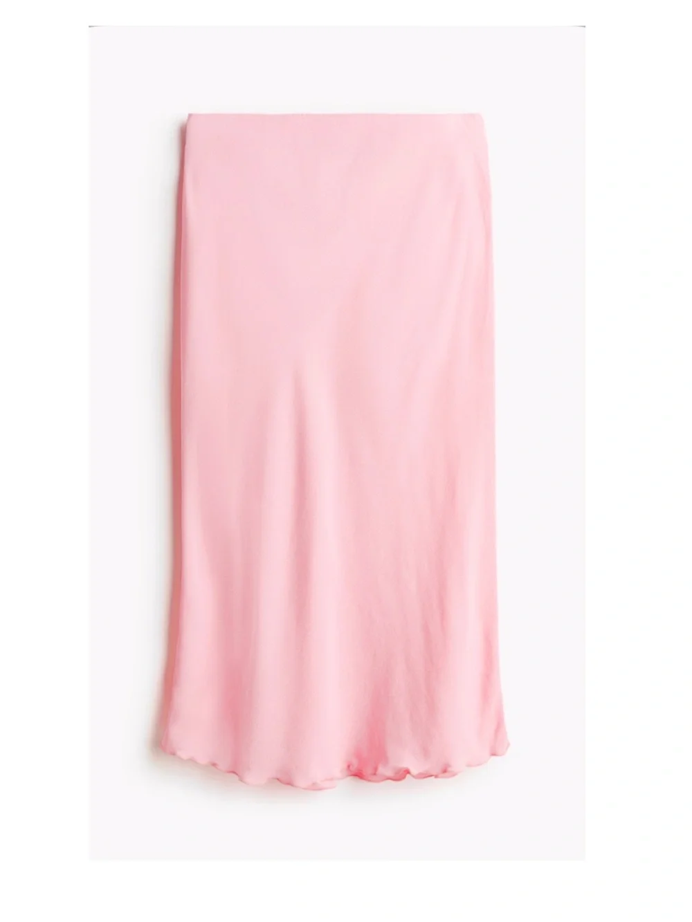 🆕- H&M- Pink Viscose Midi Skirt. Size: Small